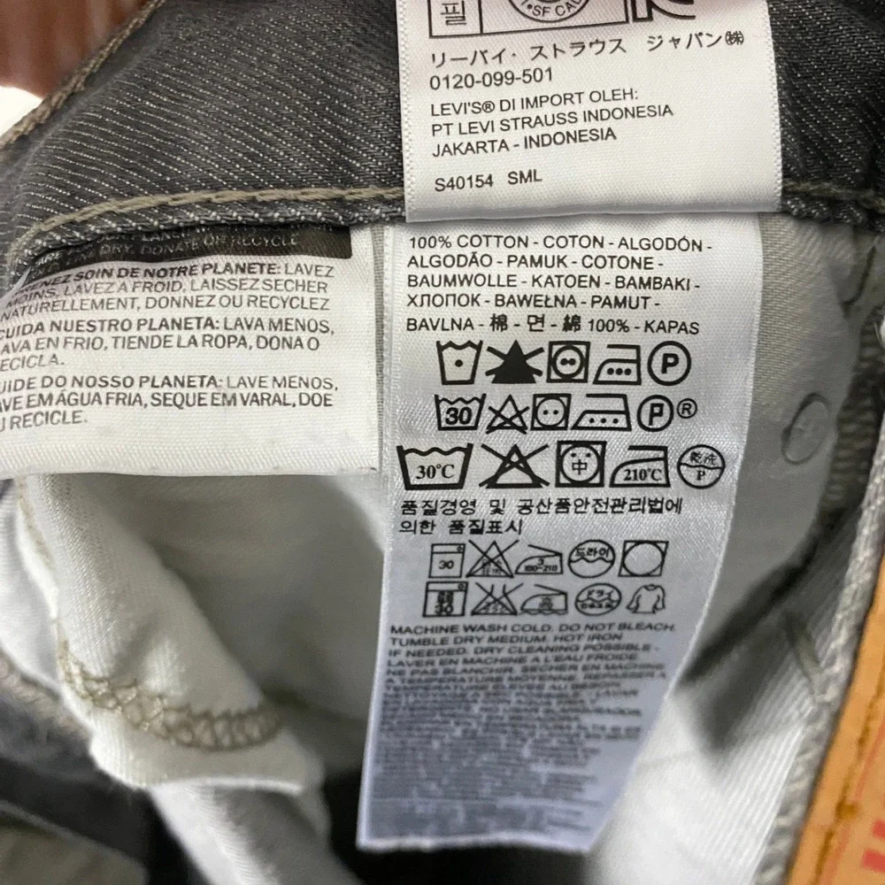 Levi's 569 Loose Straight Jeans Mens 36x32 (fits 36x30) Grey Baggy Relaxed Denim